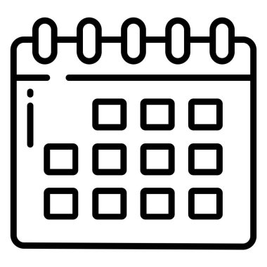 Takvim web simgesi, vektör çizim