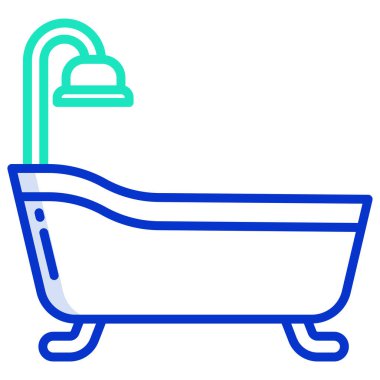  Duş web simgesi, vektör çizim 