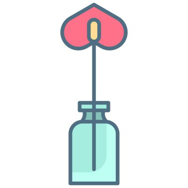 Bir bitki simgesinin vektör illüstrasyonu