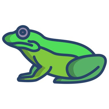 kurbağa simgesi vektör illüstrasyonu 