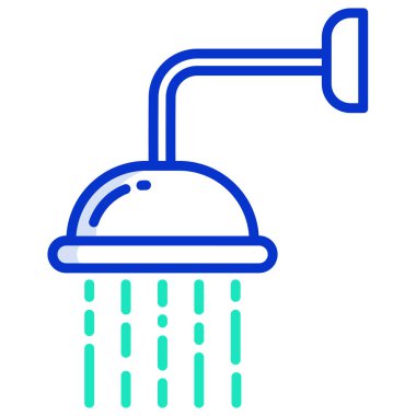  Duş web simgesi, vektör çizim 