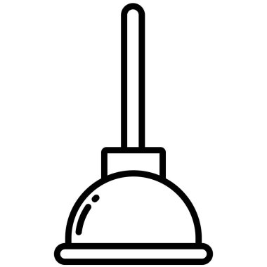 Süpürge. Web simgesi basit illüstrasyon