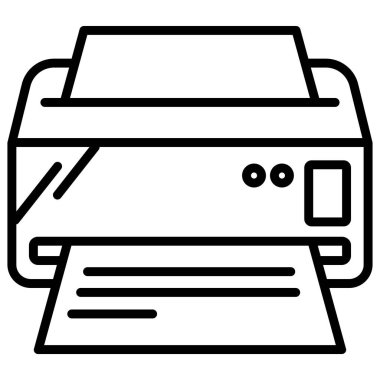 Basit vektör simgesi, yazıcının illüstrasyonu 