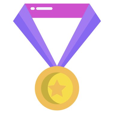 Basit vektör simgesi, madalya illüstrasyonu