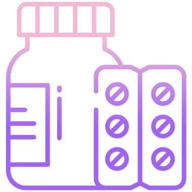 Tıbbi ögelerin basit vektör simgesi