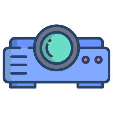 projektör web simgesi, vektör çizim 
