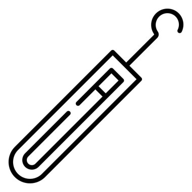 Basit vektör simgesi, tığ işi illüstrasyonu