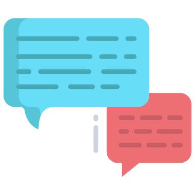 Konuş. Web simgesi basit illüstrasyon 