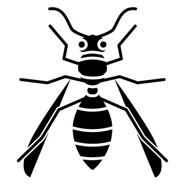 Basit vektör simgesi, eşekarısı böceğinin çizimi