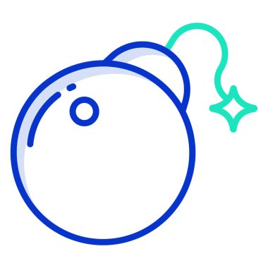 Basit vektör simgesi, bombanın çizimi