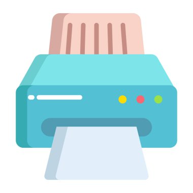 Yazıcı. Web simgesi basit tasarım