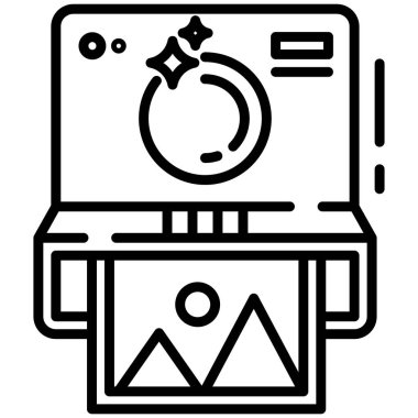 Kamera. Web simgesi basit illüstrasyon  