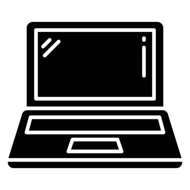 dizüstü bilgisayar simgesi, vektör illüstrasyonu