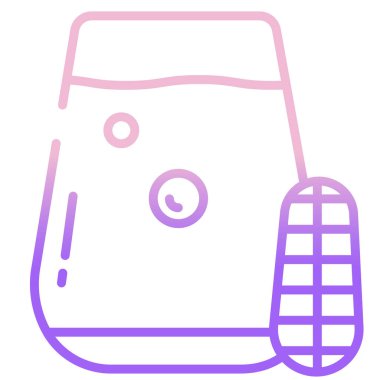 Basit vektör simgesi, içki bardağının çizimi