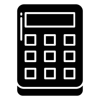 Hesap makinesi. Web simgesi basit illüstrasyon