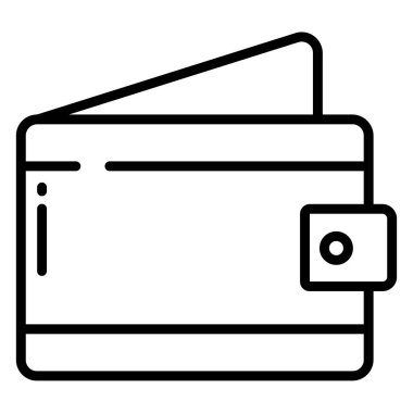 cüzdan web simgesi, vektör illüstrasyonu 