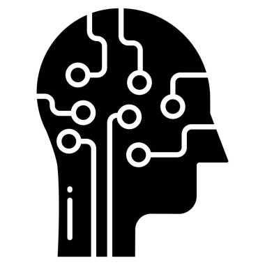 Beyin. Web simgesi basit illüstrasyon