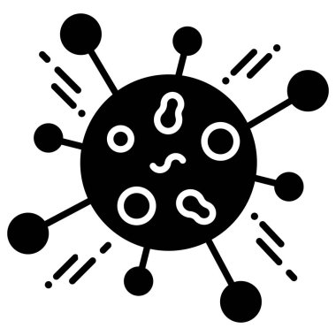 Virüs Web simgesi basit vektör illüstrasyonu