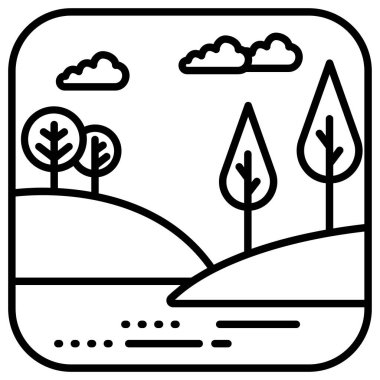 Ağaç. Web simgesi basit illüstrasyon