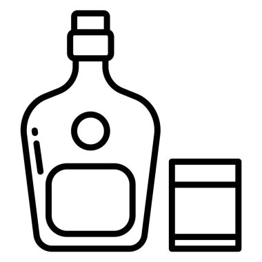 Şişe. Web simgesi basit illüstrasyon