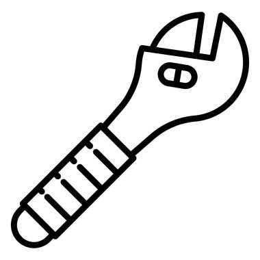 İngiliz anahtarı. Web simgesi basit illüstrasyon