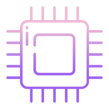 İşlemci. Web simgesi basit illüstrasyon