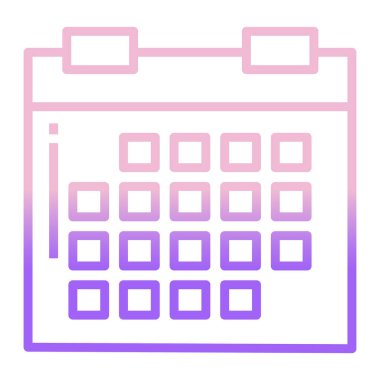 Basit vektör simgesi, takvimin illüstrasyonu 