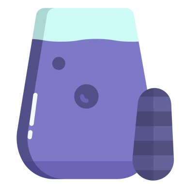 Basit vektör simgesi, içki bardağının çizimi