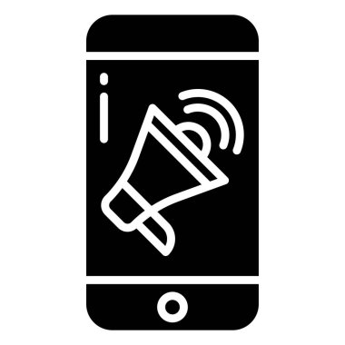 Basit vektör simgesi, telefonun illüstrasyonu 