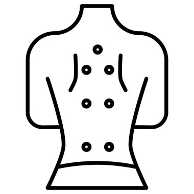 Basit vektör simgesi, Akupunktur illüstrasyonu