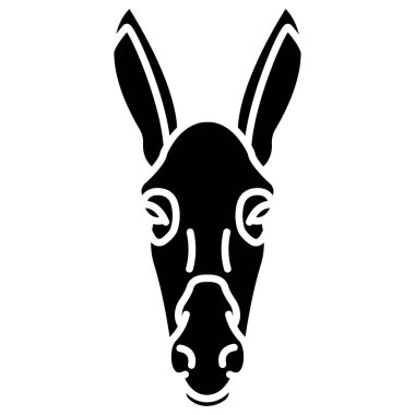 Eşeğin vektör illüstrasyonu