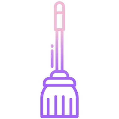 Süpürge. Web simgesi basit illüstrasyon