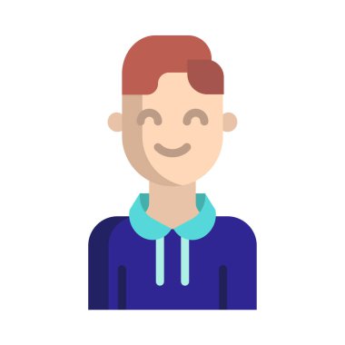 Man avatar karakter vektör çizimi tasarımı