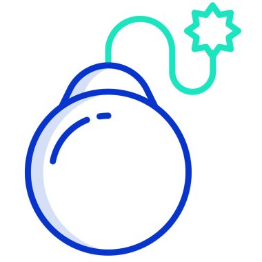 Basit vektör simgesi, bombanın çizimi