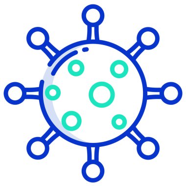 virüs basit simgesi, vektör çizim