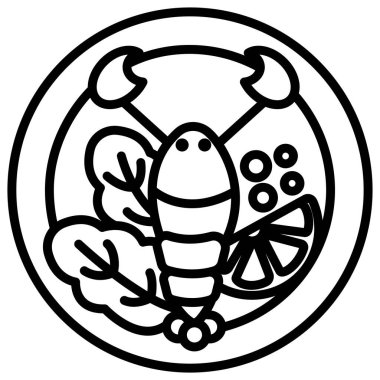 yiyecek ikonu vektör illüstrasyonu 