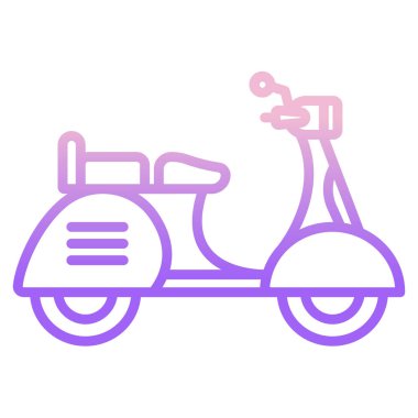 Scooter web simgesi, vektör çizim 