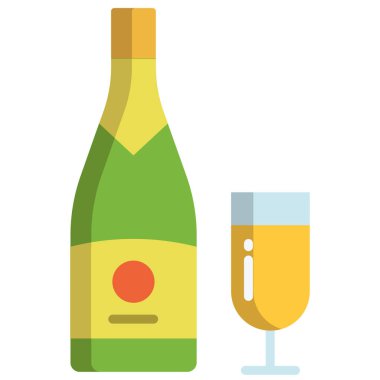 Şarap şişesi. Basit tasarım