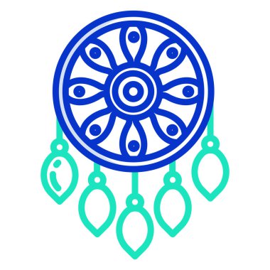 Renkli Rüya Yakalayıcı simgesinin vektör çizimi