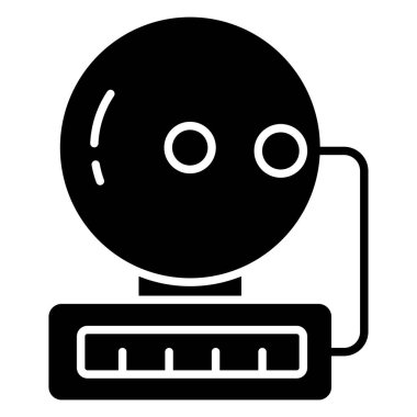 robot. Web simgesi basit illüstrasyon