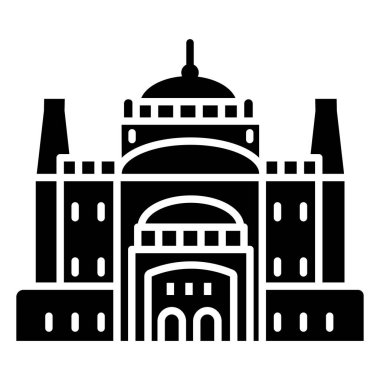 Kahire Kalesi ikon vektör illüstrasyonu 