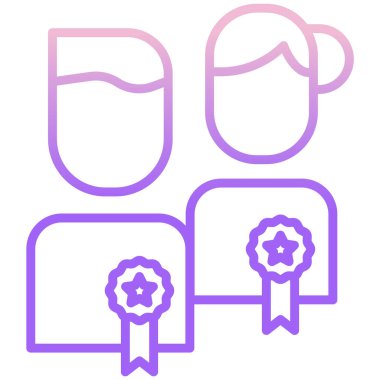 Basit vektör simgesi, insanların illüstrasyonu