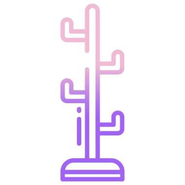 Kaktüs ikonu. Web için bitki vektör simgelerinin özet çizimi