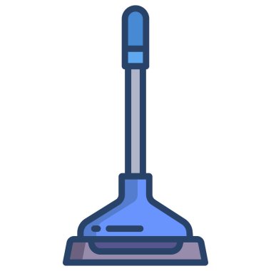 Tek bir süpürücü simgesinin vektör çizimi