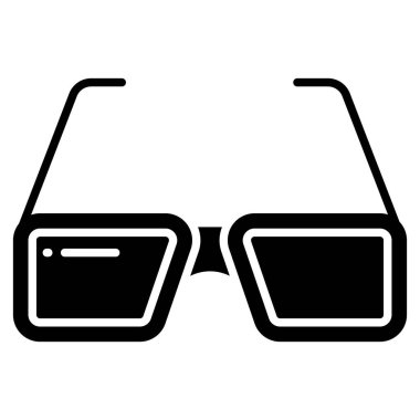 Gözlük. Web simgesi basit illüstrasyon 