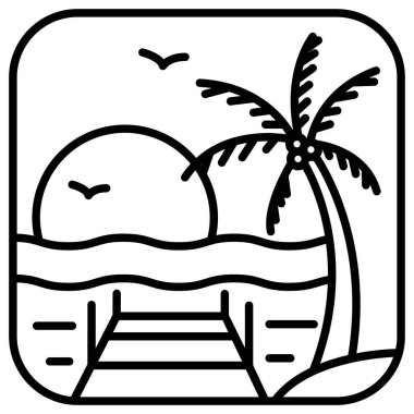 Kumsal. Web simgesi basit illüstrasyon