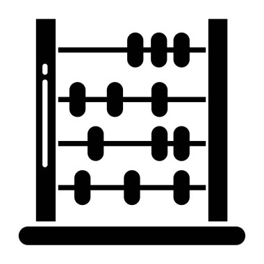 Basit vektör simgesi, abaküs çizimi