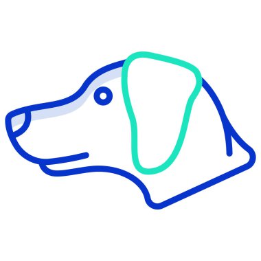 köpek ağı simgesi, vektör illüstrasyonu 