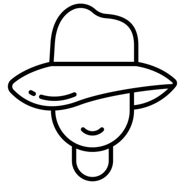  hat web simgesi, vektör illüstrasyonu