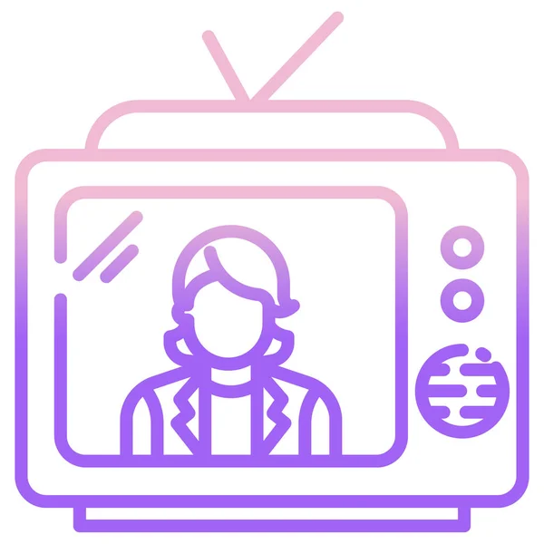 テレビだ Webアイコンシンプルなイラスト — ストックベクタ